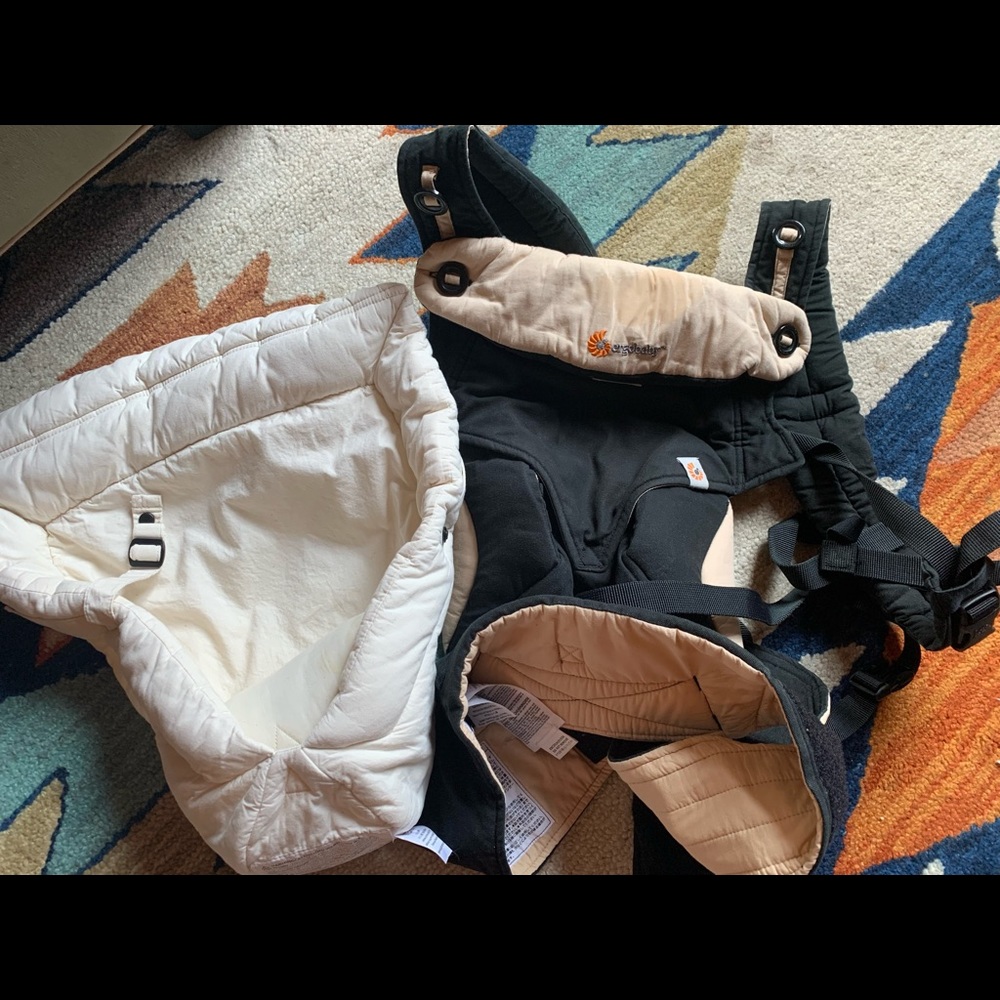 Ergo Baby Carrier - Black and Camel